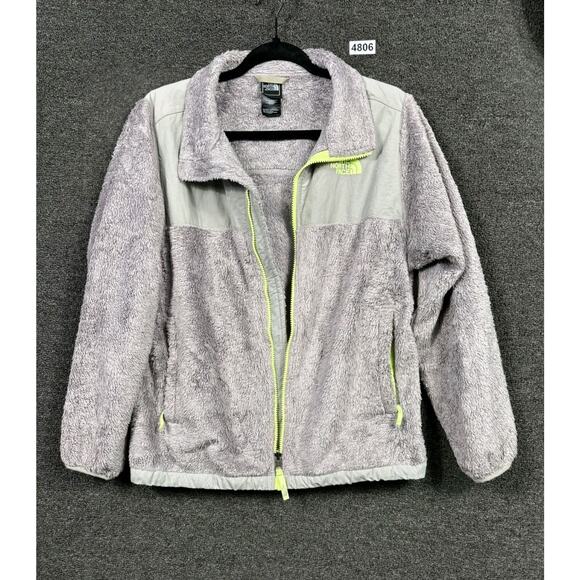 The North Face Fleece Jacket Youth Girls Size XL (18) Gray Full Zip Super Soft - Picture 1 of 11